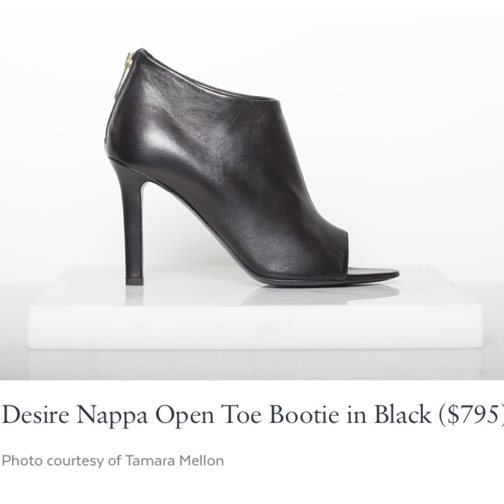 Tamara Mellon open toe bootie